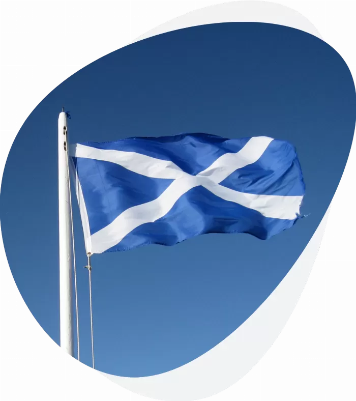 A Scottish flag to represent Busy Bees Scottish apprenticeships.